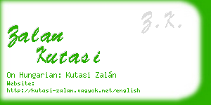 zalan kutasi business card